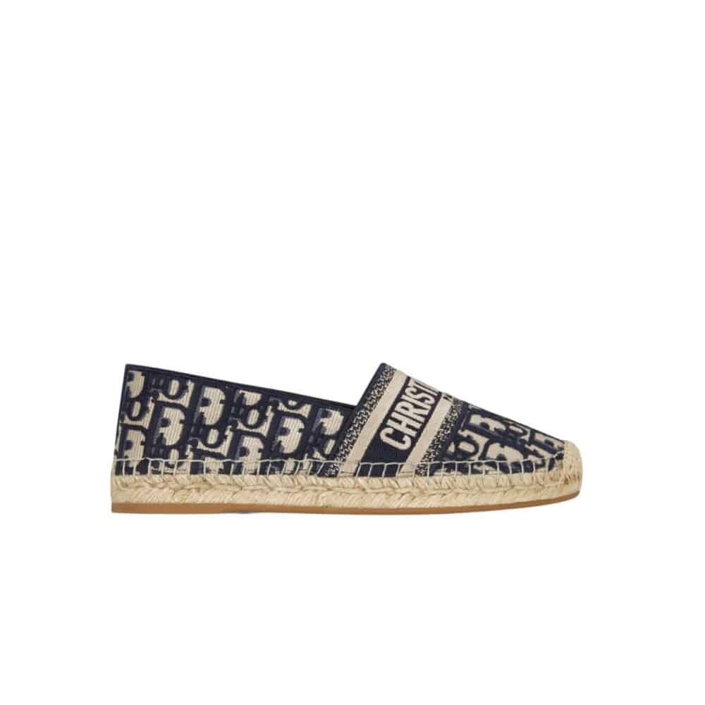 DIOR GRANVILLE ESPADRILLE OBLIQUE DEEP BLUE KDB585OBE S56B