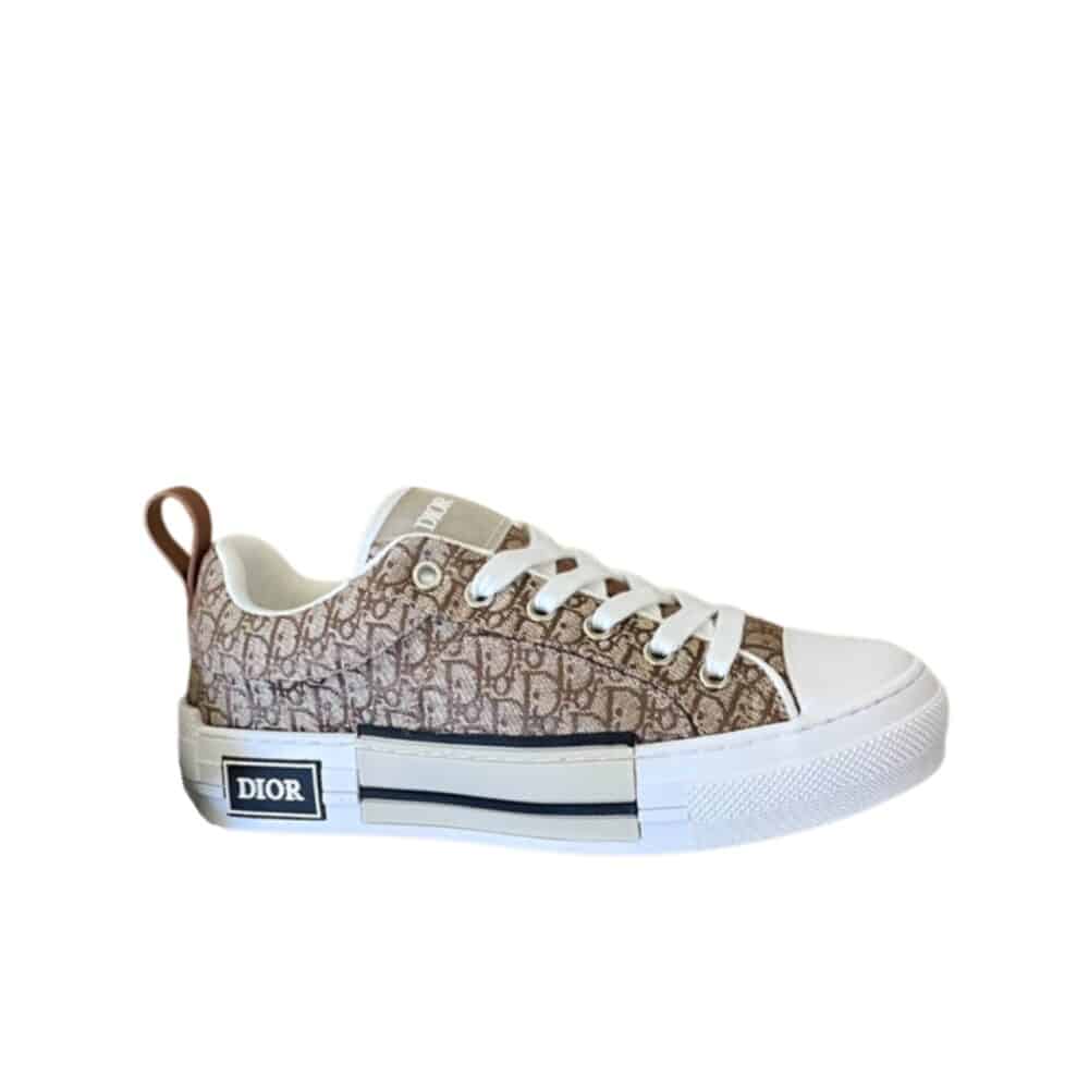 DIOR B23 LOW TOP OBLIQUE CANVAS SNEAKER BEIGE
