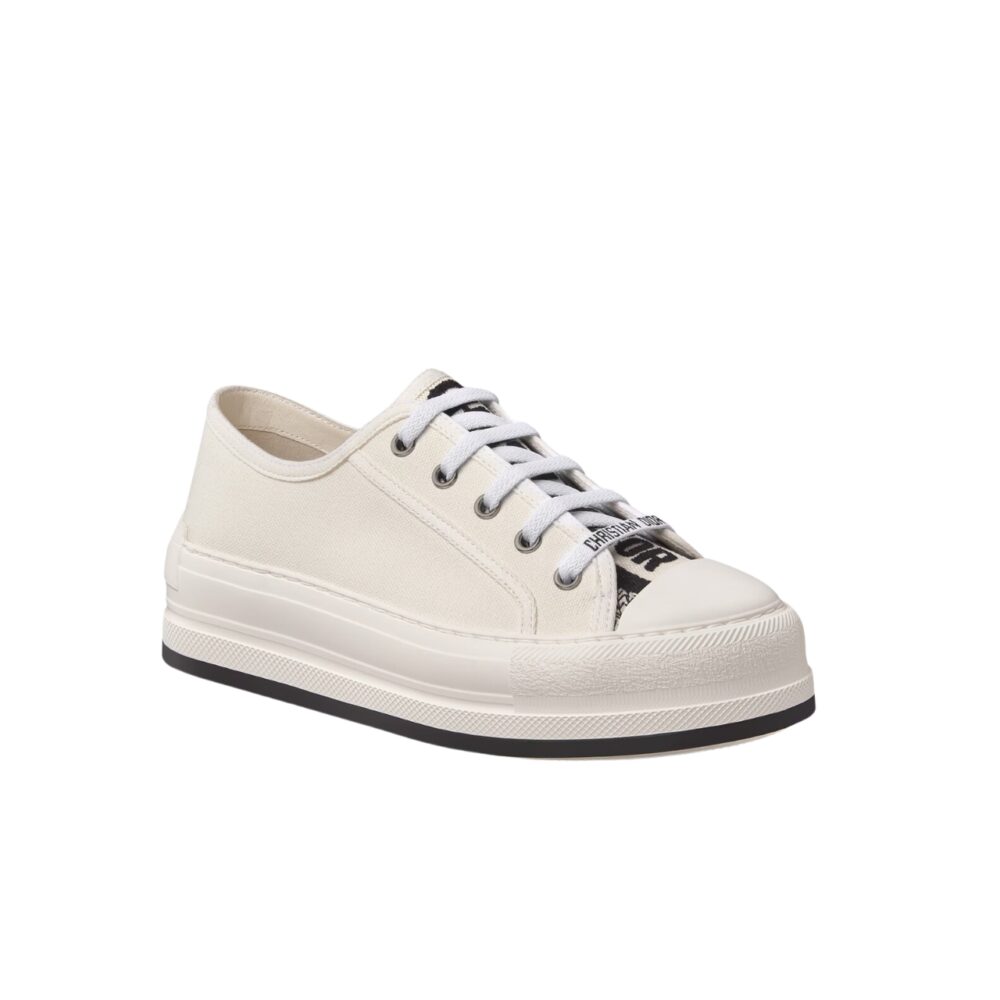 DIOR WALK'N'DIOR PLATFORM SNEAKER COTTON CANVAS WHITE KCK386CVY S03W