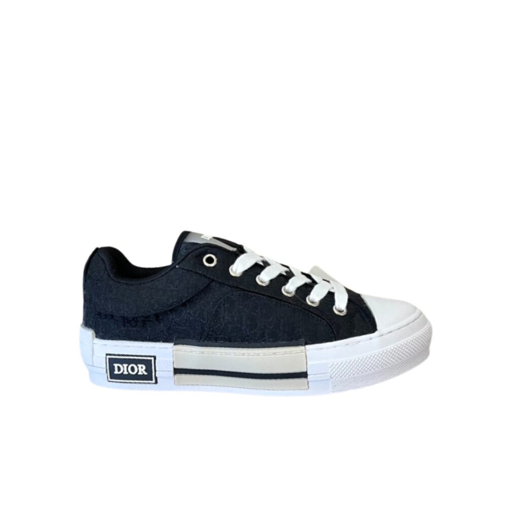 DIOR B23 LOW TOP OBLIQUE CANVAS SNEAKER BLACK