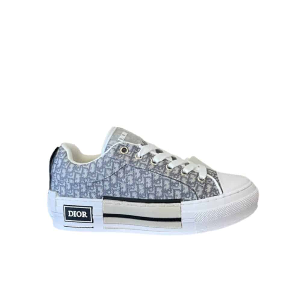 DIOR B23 LOW TOP OBLIQUE CANVAS SNEAKER GRAY