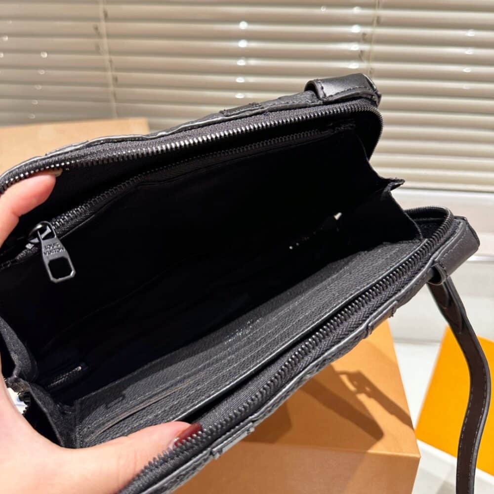 LOUIS VUITTON SOFT TRUNK WALLET MONOGRAM TAURILLON LEATHER BLACK 23CM M80224 - Image 3