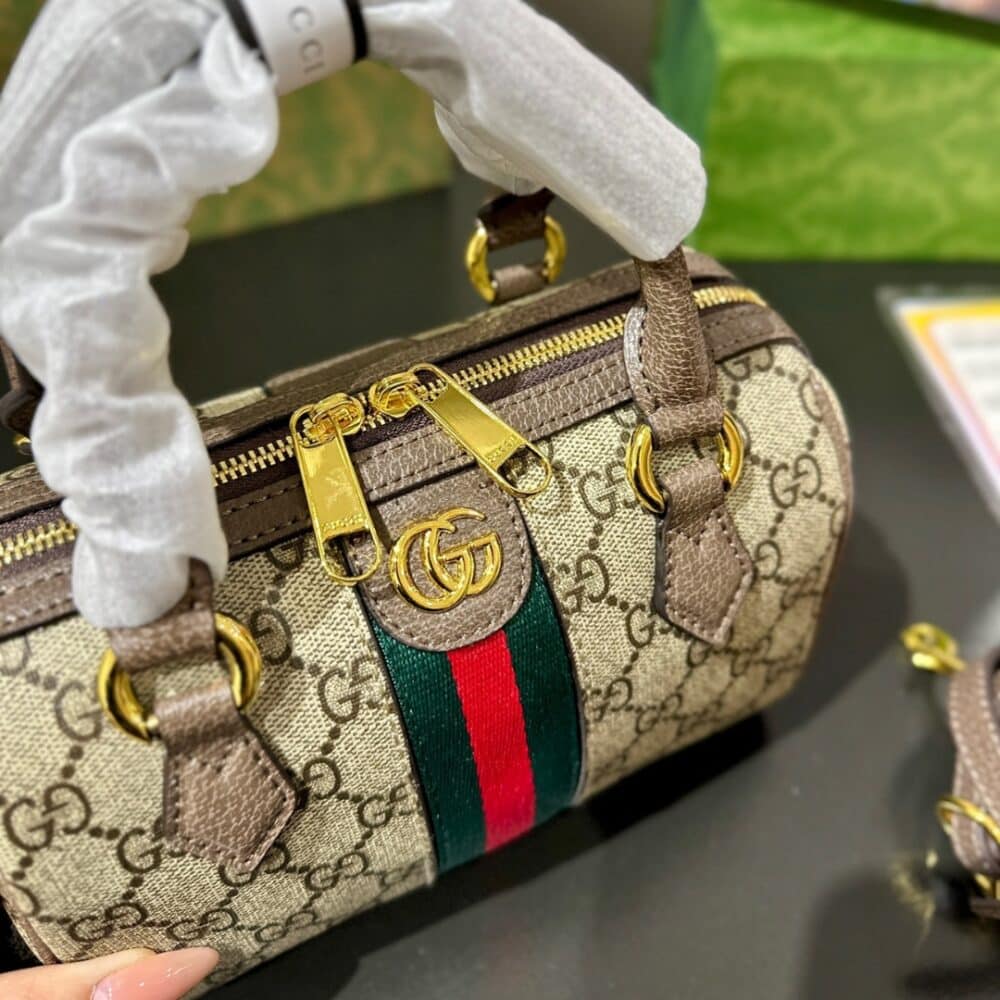 GUCCI OPHIDIA GG MINI TOP HANDLE BAG BROWN 22CM 772053 96IWG 8745 - Image 8