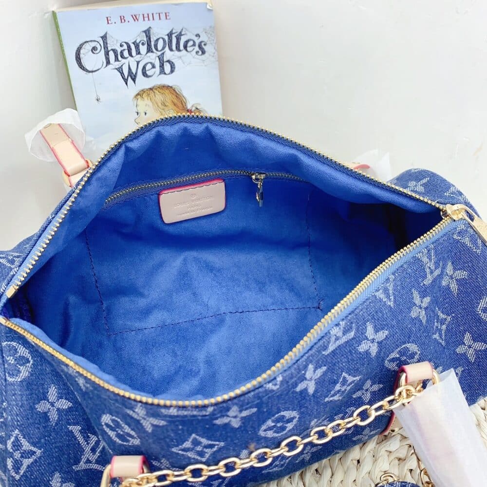 LOUIS VUITTON PAPILLON MONOGRAM DENIM BLUE 29CM M46830 - Image 5