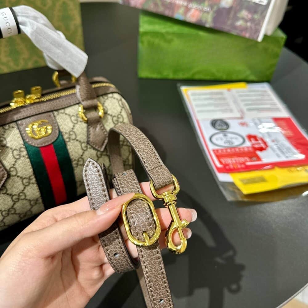 GUCCI OPHIDIA GG MINI TOP HANDLE BAG BROWN 22CM 772053 96IWG 8745 - Image 5