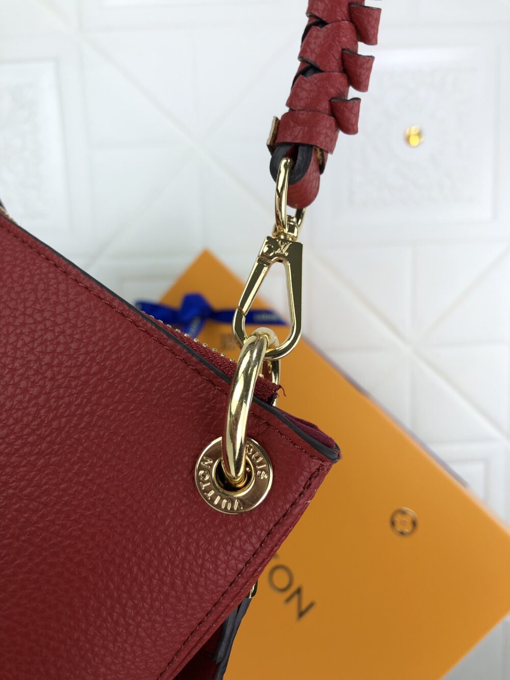 LOUIS VUITTON MAIDA HOBO HANDBAG RED MONOGRAM 33CM - Image 5