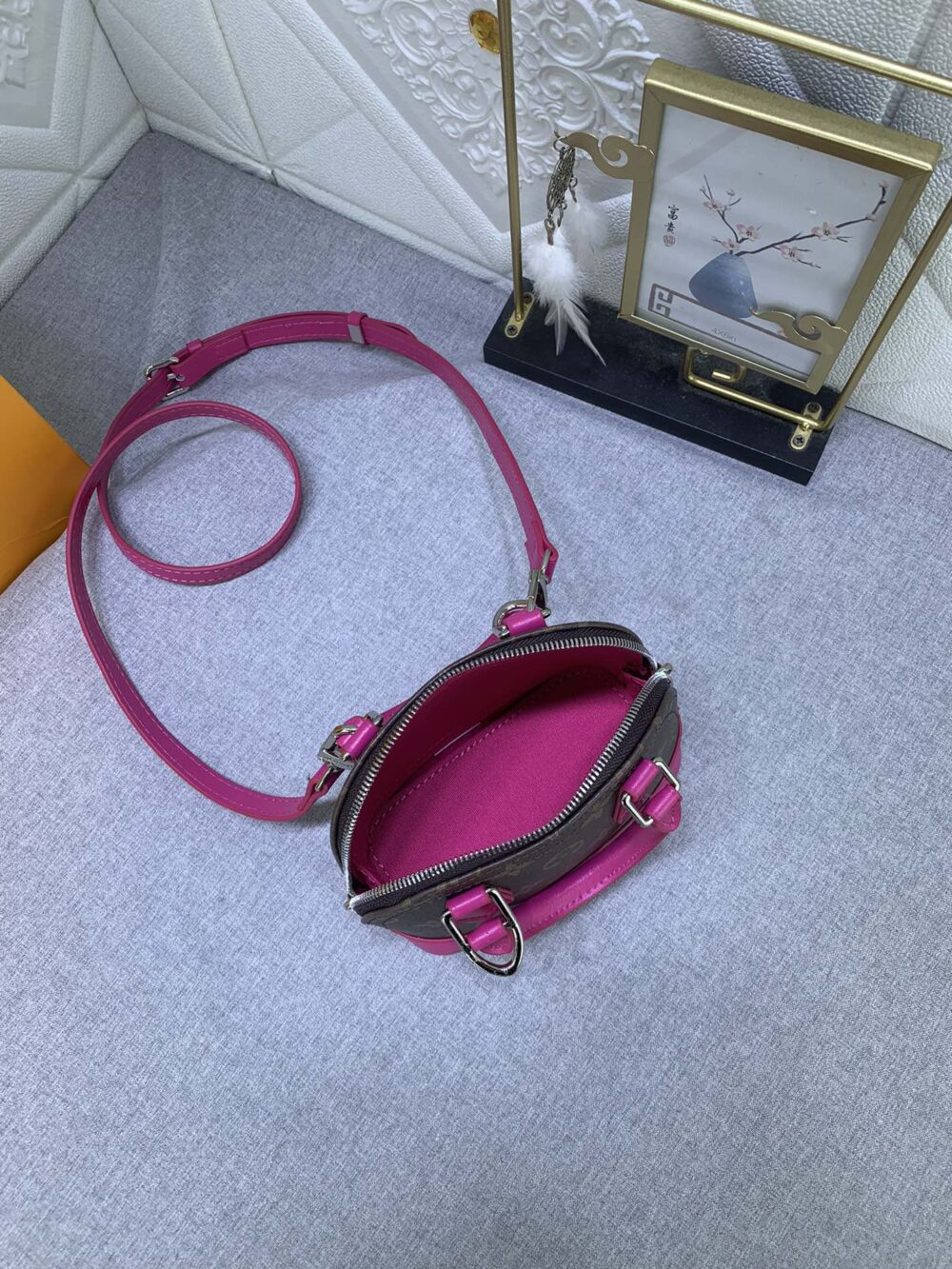 LOUIS VUITTON MINI ALMA MONOGRAM CANVAS MIX WITH PINK 18CM M83206 - Image 8