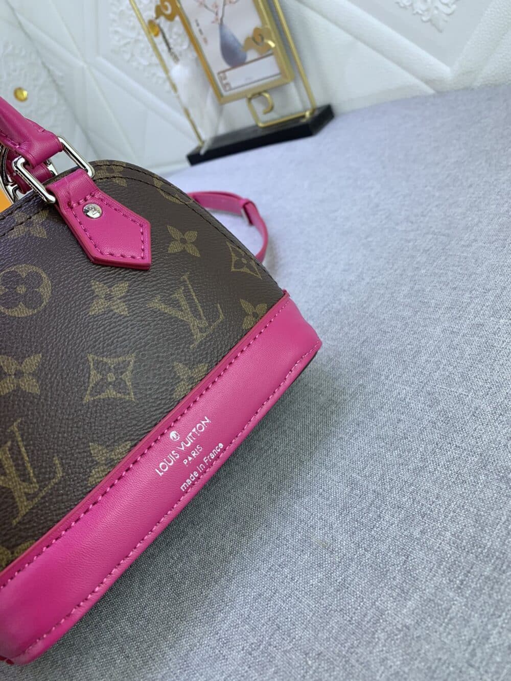 LOUIS VUITTON MINI ALMA MONOGRAM CANVAS MIX WITH PINK 18CM M83206 - Image 7