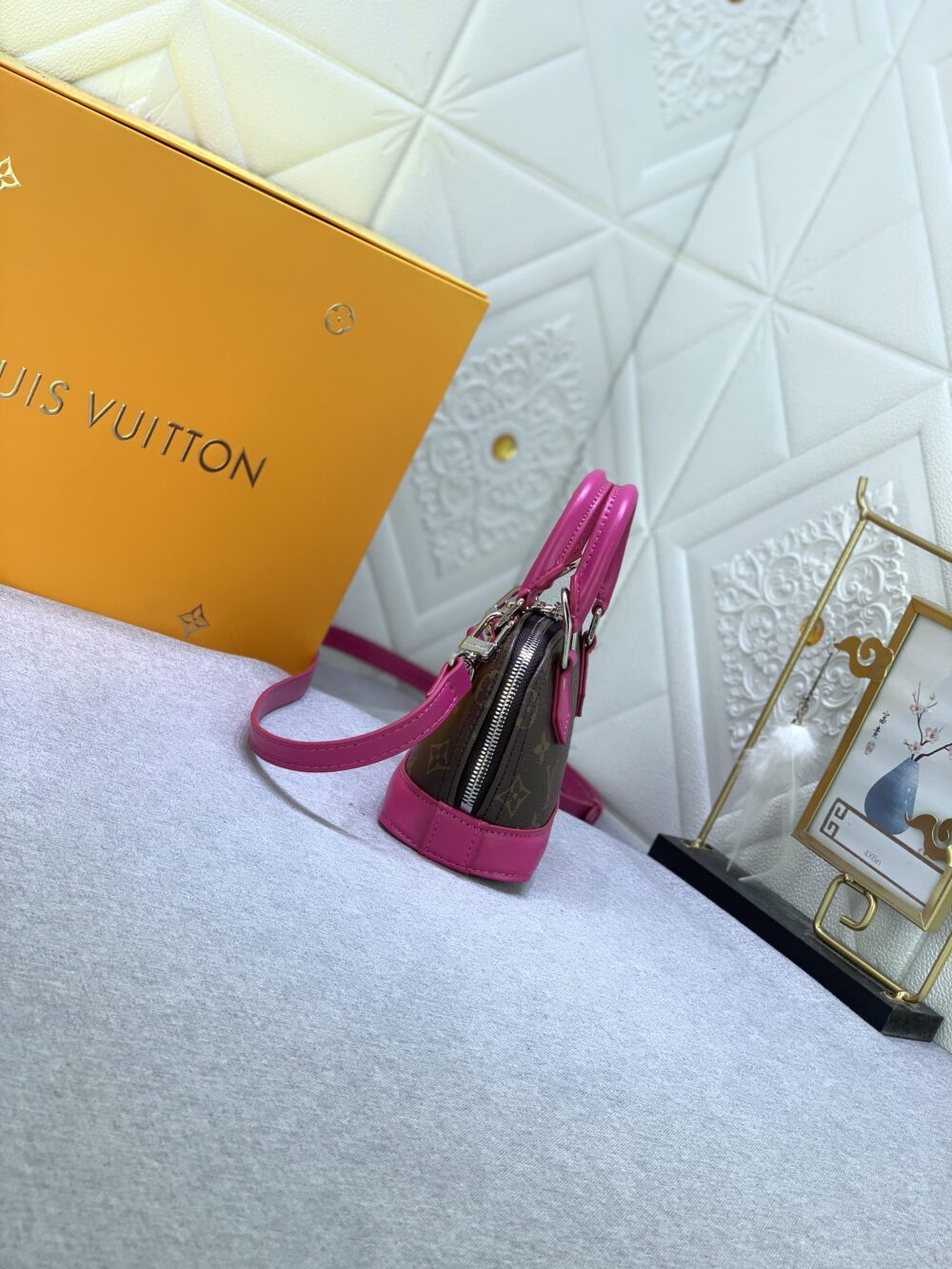 LOUIS VUITTON MINI ALMA MONOGRAM CANVAS MIX WITH PINK 18CM M83206 - Image 4