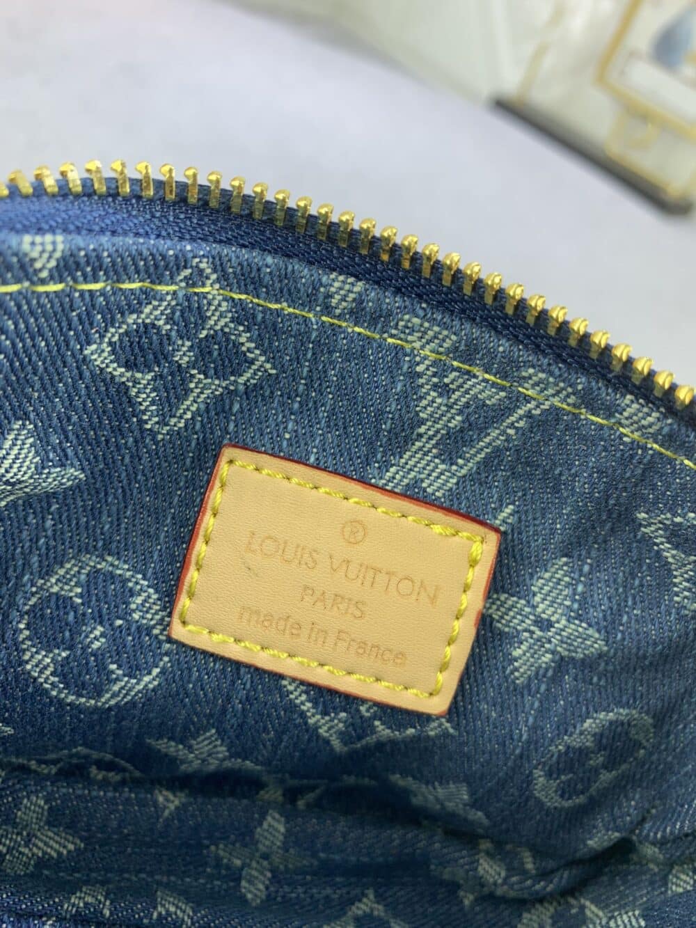 LOUIS VUITTON MINI POCHETTE ACCESSOIRES MONOGRAM DENIM BLUE 10CM M82960 - Image 6