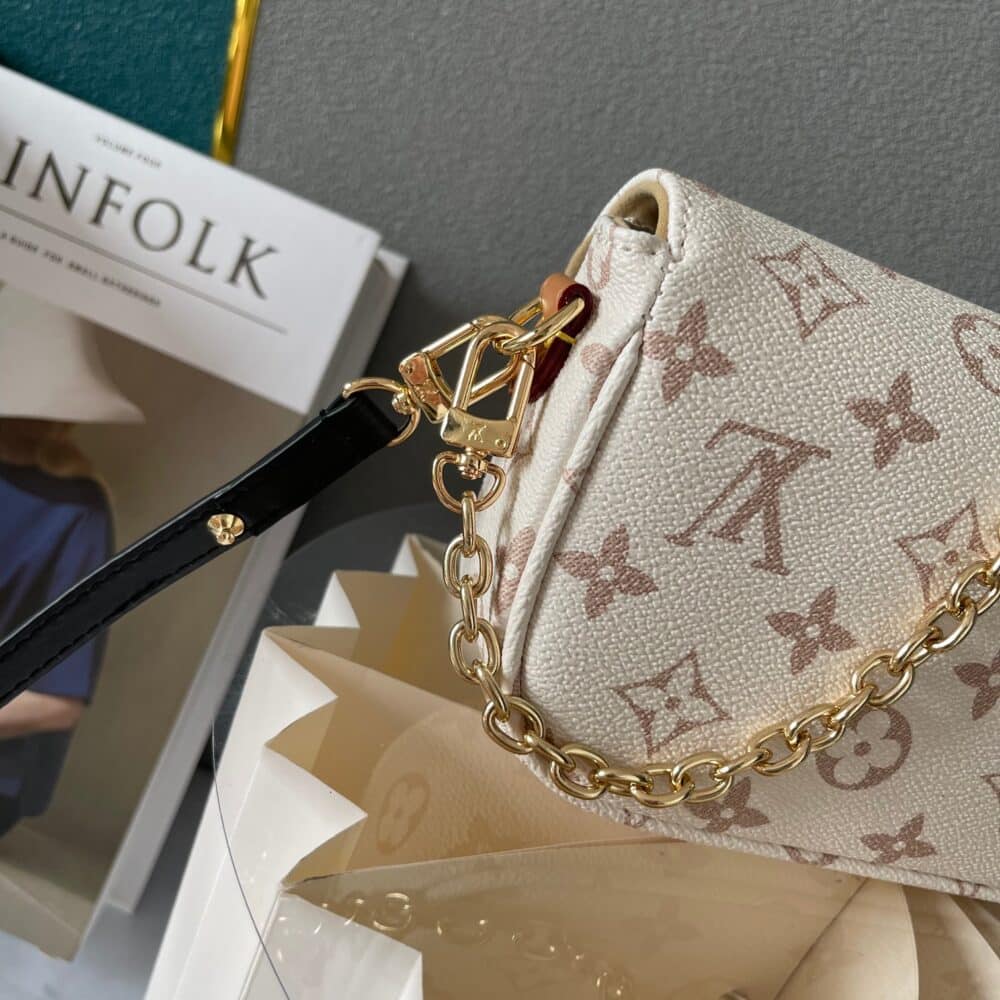 LOUIS VUITTON WALLET ON CHAIN IVY MONOGRAM CANVAS CREAM 23CM M83091 - Image 5