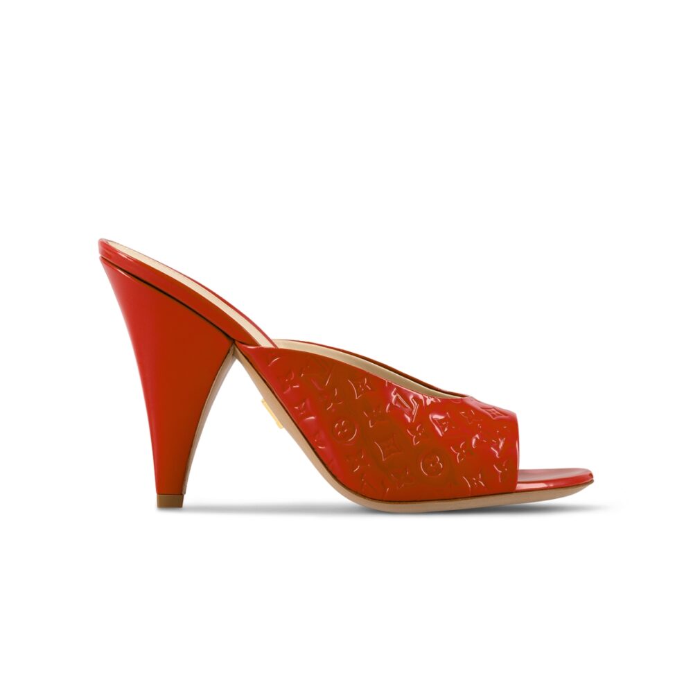 LOUIS VUITTON SUPER MULE SANDALS RED 1ACJ4M
