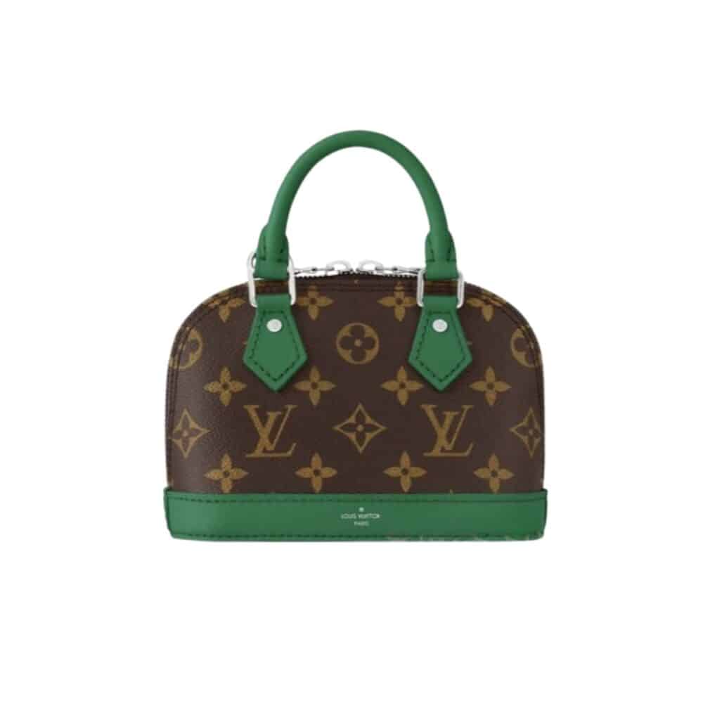 LOUIS VUITTON MINI ALMA MONOGRAM CANVAS MIX WITH GREEN 18CM M83204
