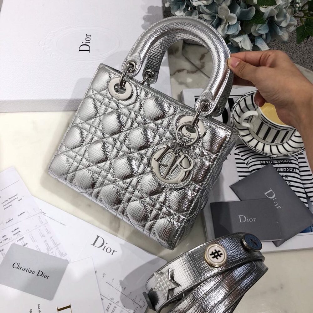 Alternative view of DIOR MEDIUM LADY DIOR BAG SILVER