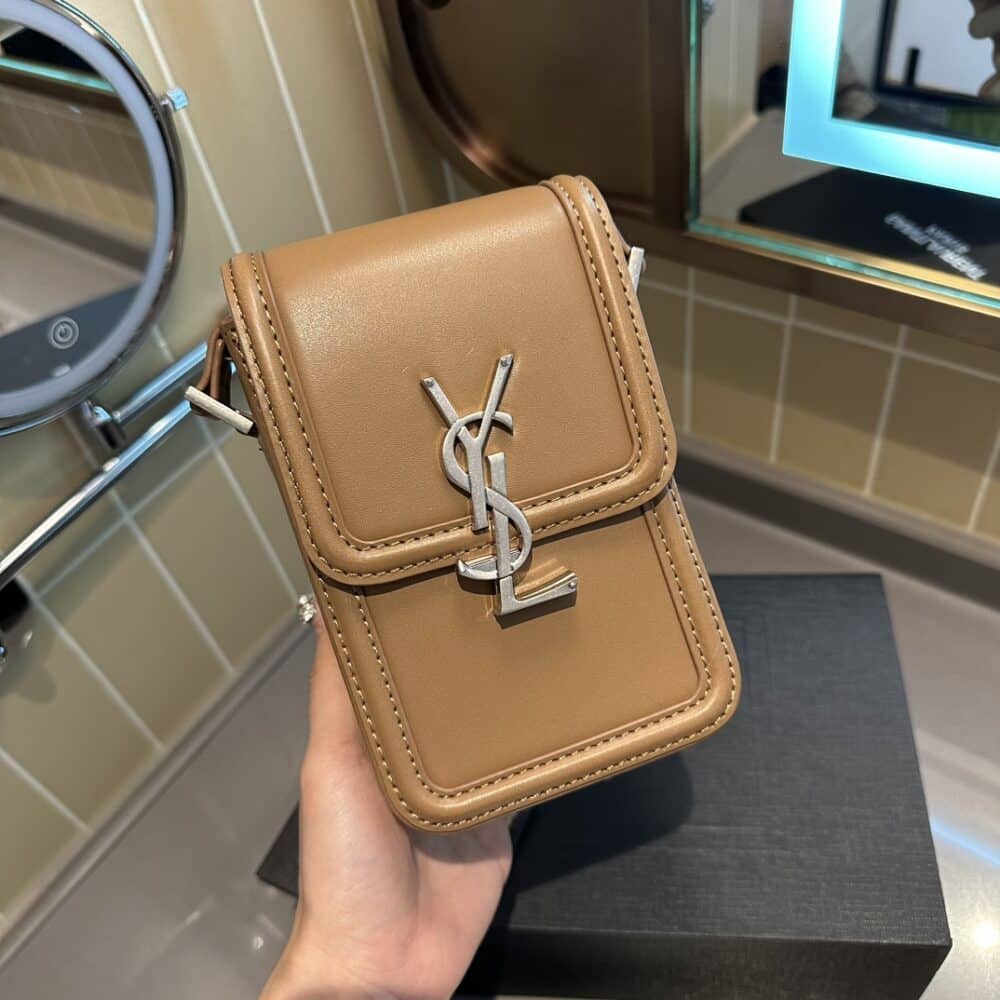 SAINT LAURENT SOLFERINO MINI BAG IN SMOOTH LEATHER FOX 11CM 7539630SX0E2536 - Image 3