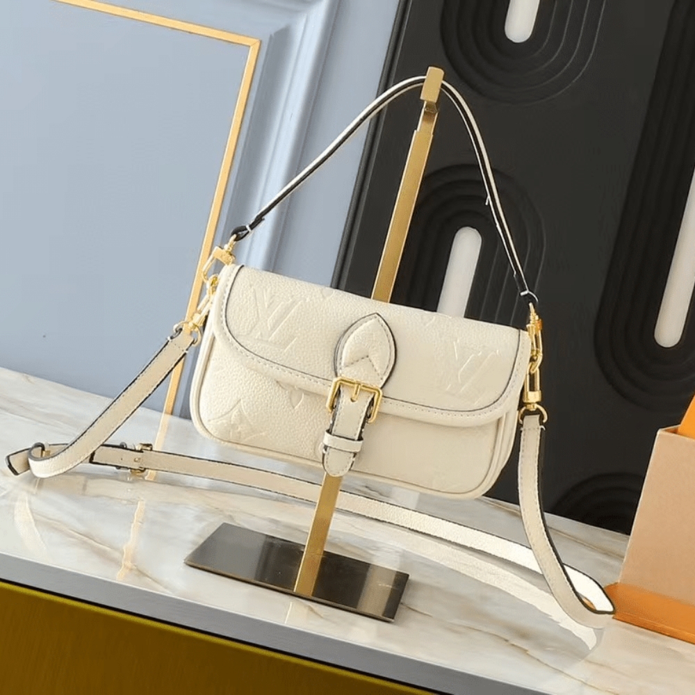 Alternative view of LOUIS VUITTON NANO DIANE MONOGRAM EMPREINTE LEATHER CREAM 19CM