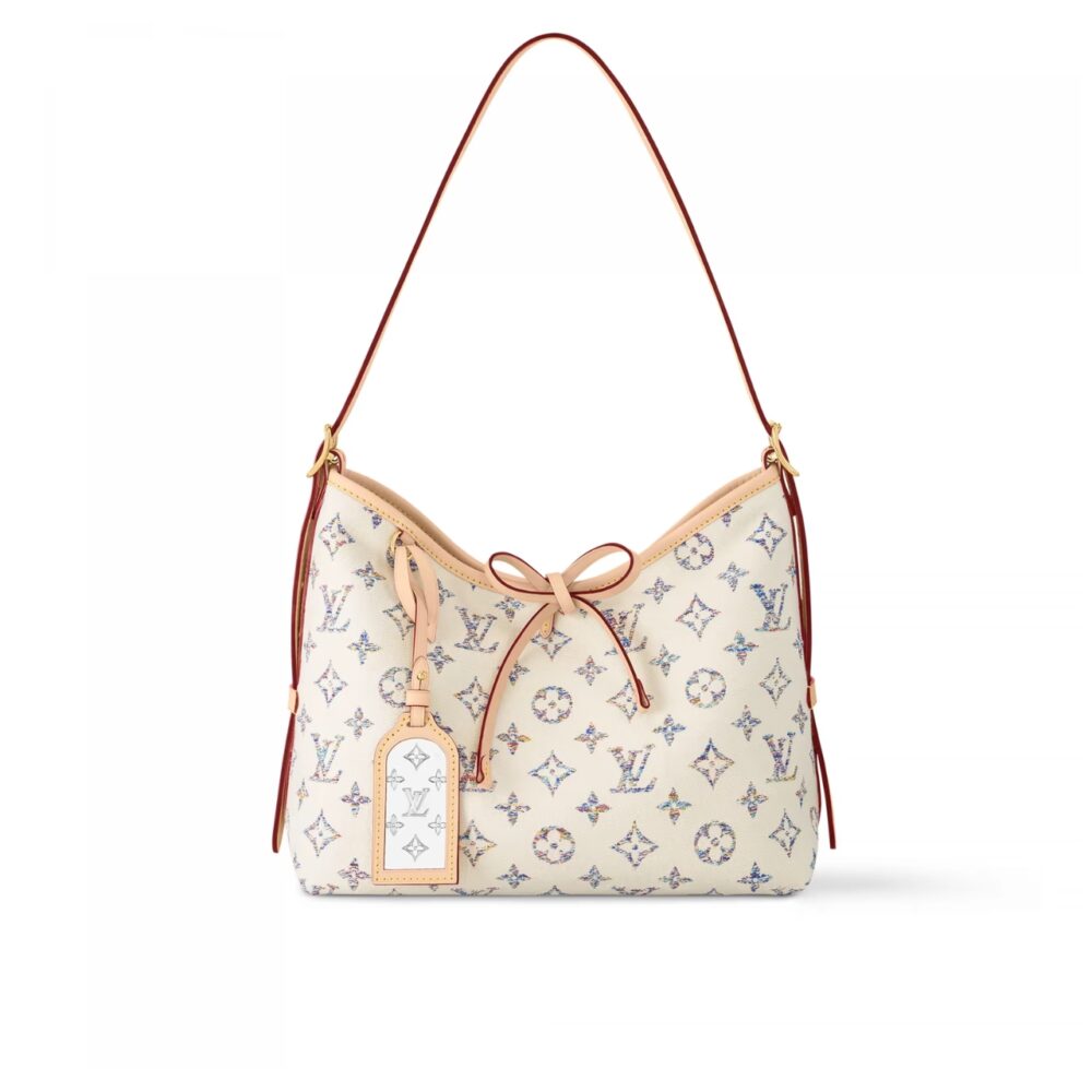 LOUIS VUITTON CARRYALL PM MULTICOLOR BEIGE 29CM M24707