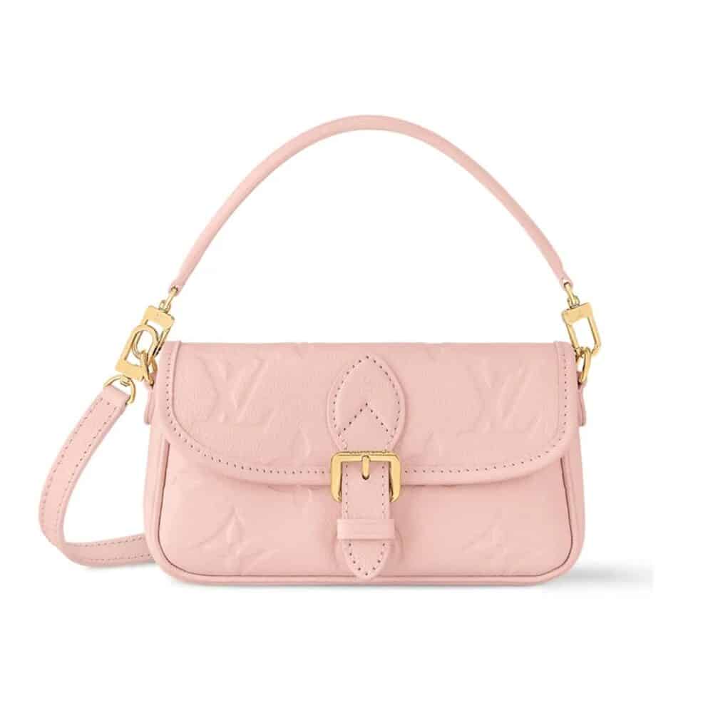 LOUIS VUITTON NANO DIANE MONOGRAM EMPREINTE LEATHER PINK OPALE 20CM M83566