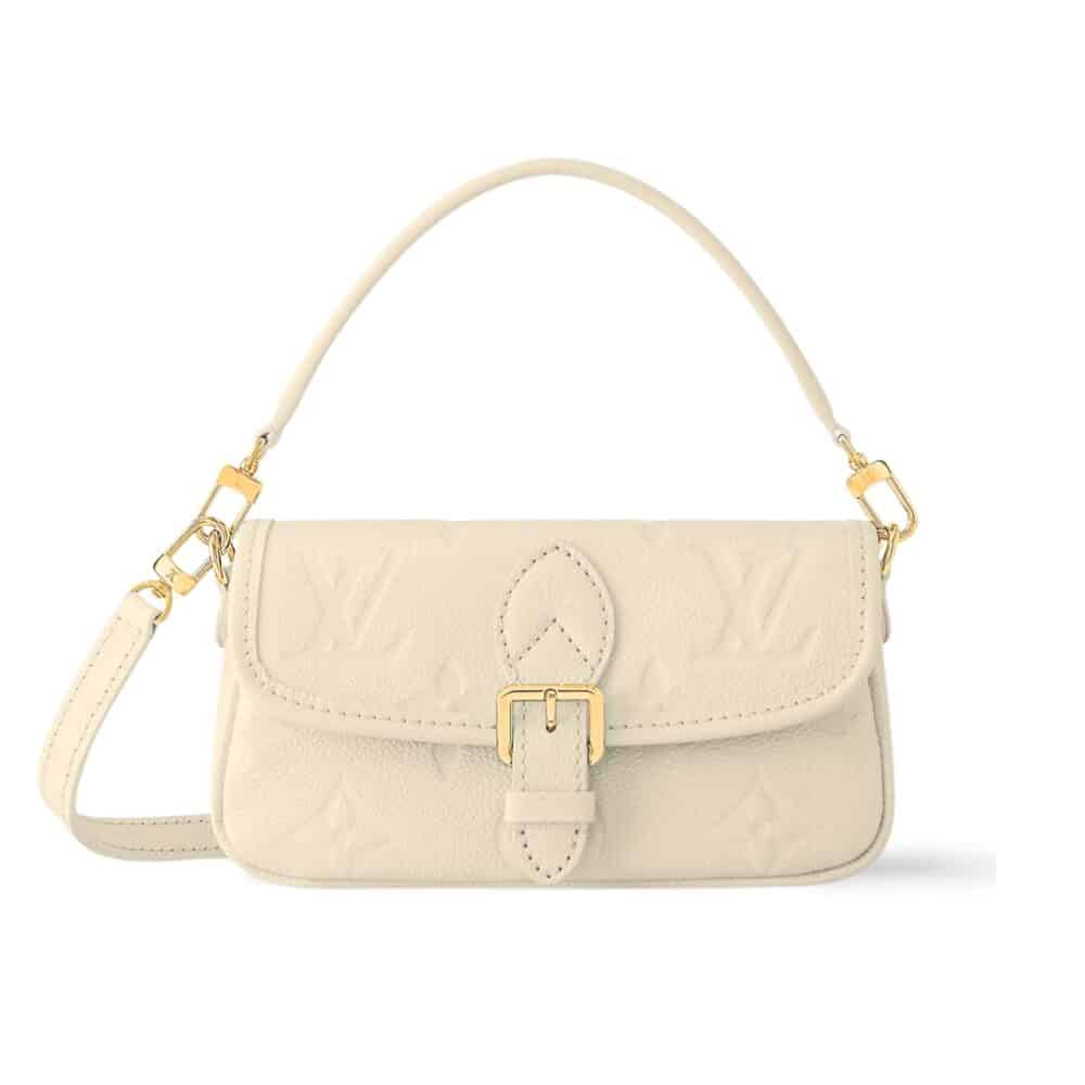 LOUIS VUITTON NANO DIANE MONOGRAM EMPREINTE LEATHER WHITE 20CM