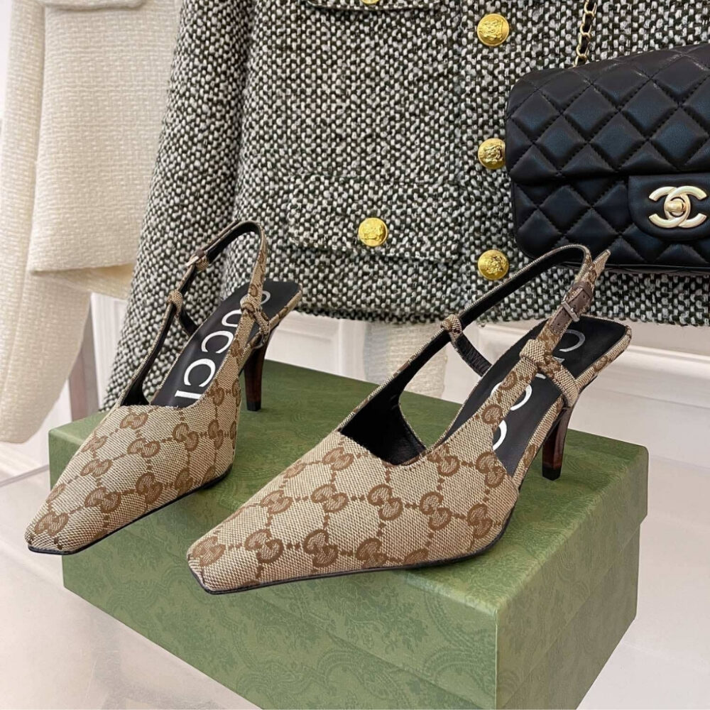 Alternative view of Gucci Women’s GG Slingback Pump Beige ‎675420 KY980 9763