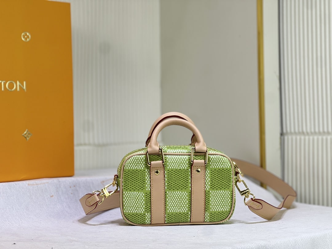 LOUIS VUITTON NANO PORTE DOCUMENTS VOYAGE PORTABLE BRIEFCASE DAMIER GOLF CANVAS GREEN 20CM N40643 - Image 2