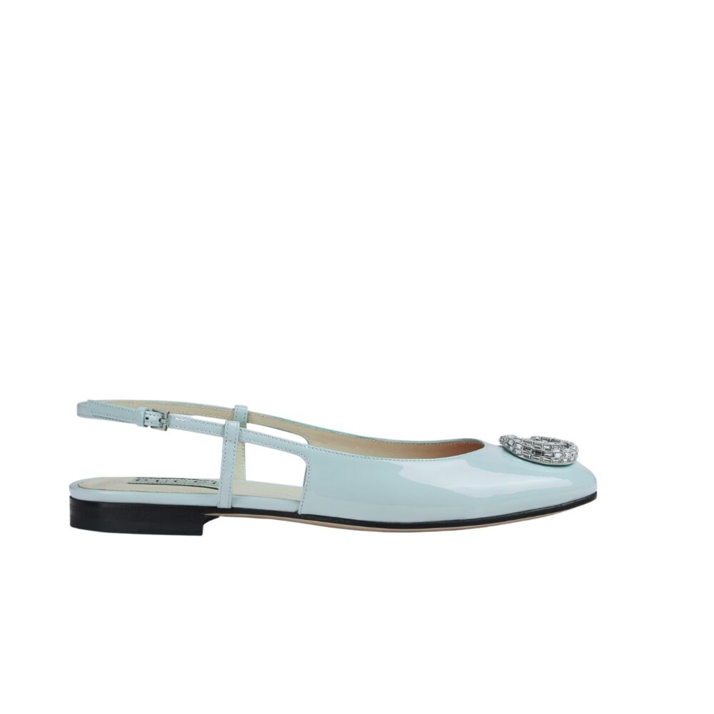 GUCCI WOMEN'S BALLERINA WITH DOUBLE G PALE GREEN 762765 BNC00 3401