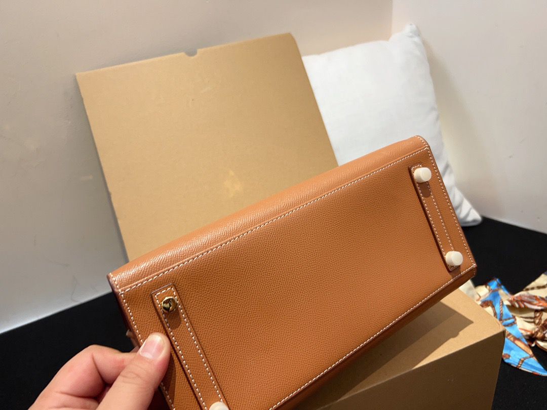 GIFT SET: HERMES BIRKIN 25 BROWN & KELLY 18 BROWN BELT - Image 7