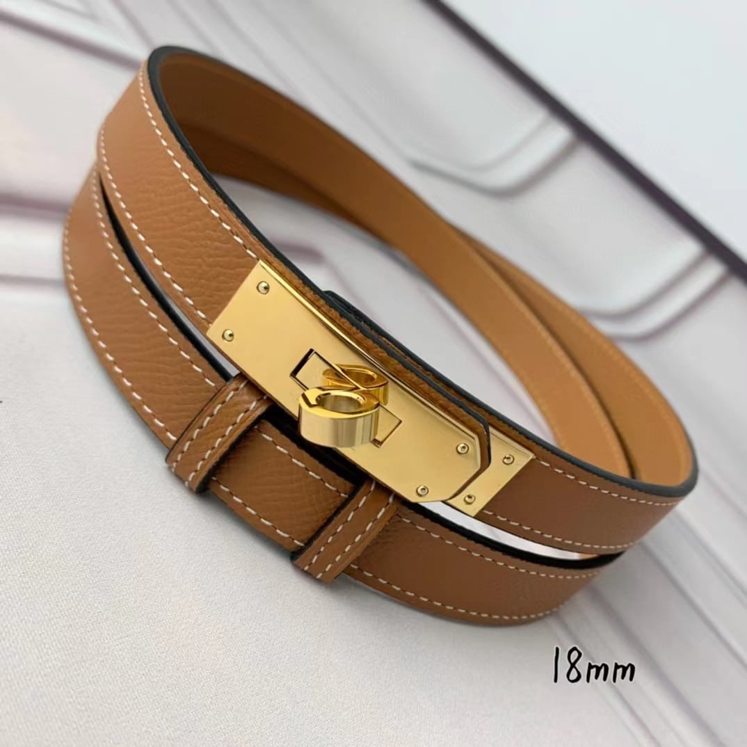 GIFT SET: HERMES BIRKIN 25 BROWN & KELLY 18 BROWN BELT - Image 5