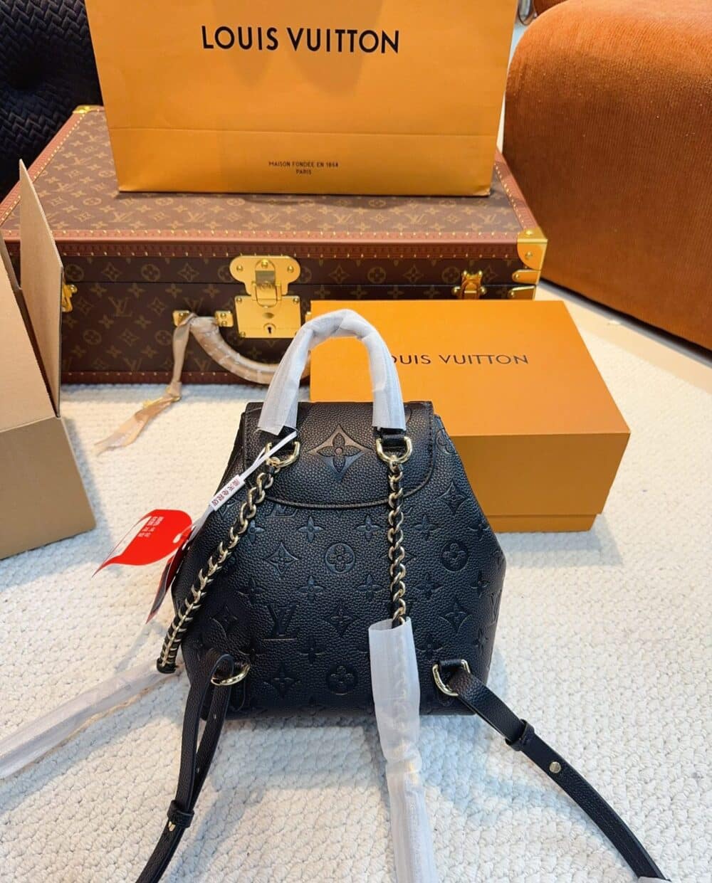 LOUIS VUITTON BACKUP BACKPACK BLACK 20CM M47072 - Image 5