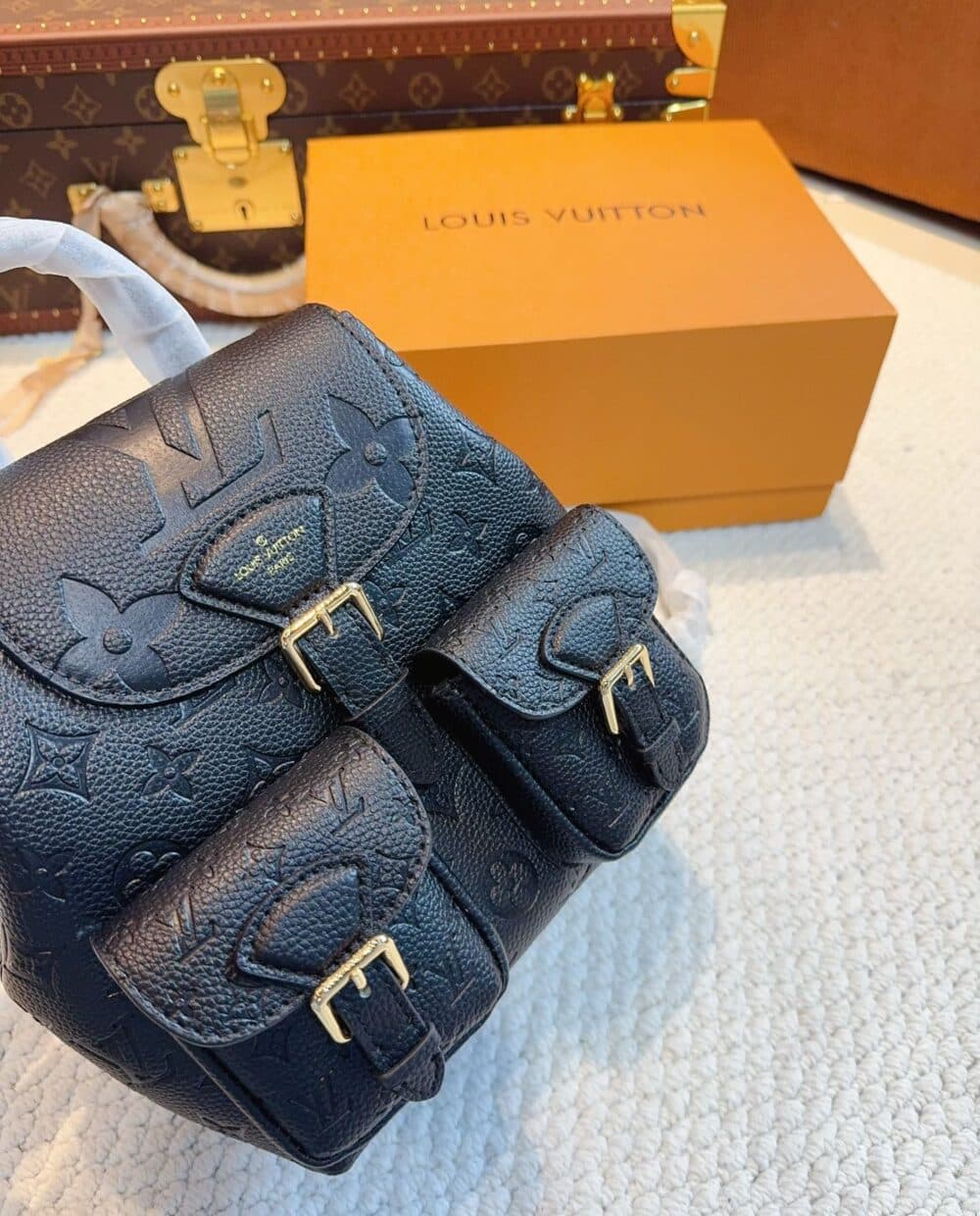 LOUIS VUITTON BACKUP BACKPACK BLACK 20CM M47072 - Image 6