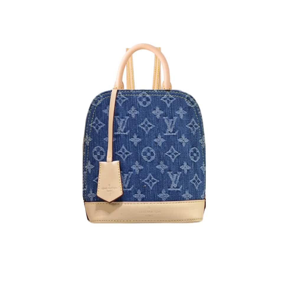 LOUIS VUITTON ALMA BACKPACK BLUE DENIM 20CM