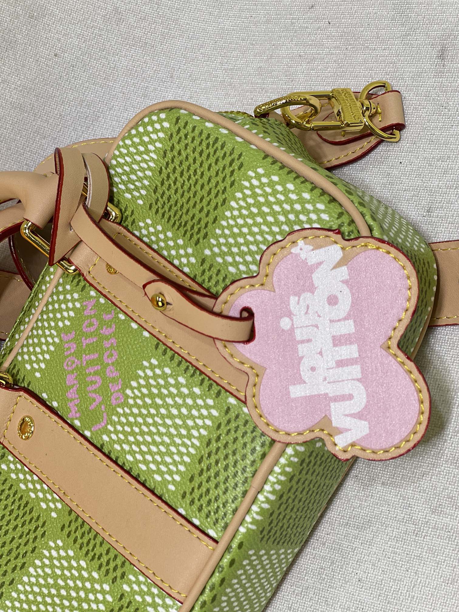 LOUIS VUITTON NANO PORTE DOCUMENTS VOYAGE PORTABLE BRIEFCASE DAMIER GOLF CANVAS GREEN 20CM N40643 - Image 6