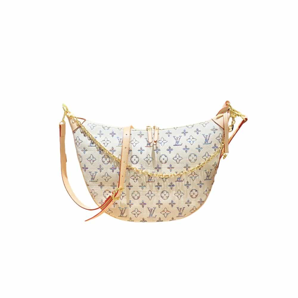 LOUIS VUITTON LOOP HOBO MONOGRAM BAG MULTICOLOR BEIGE 38CM