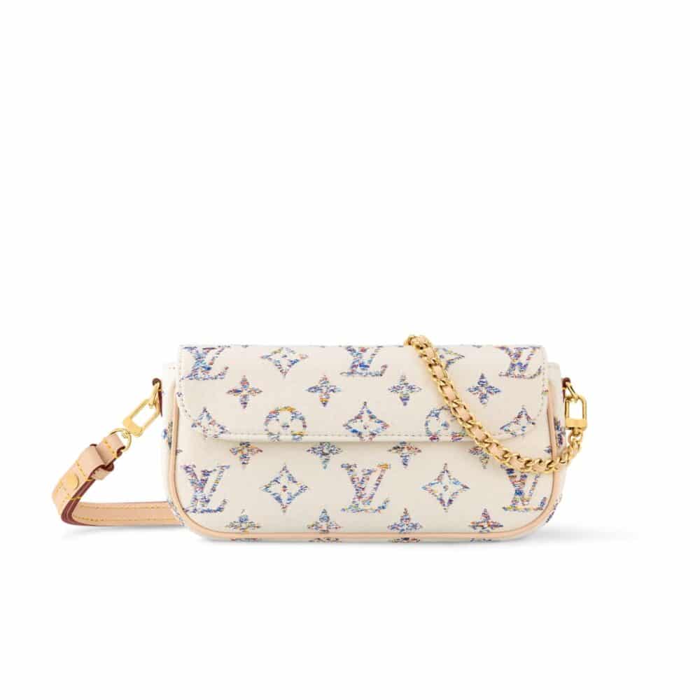 LOUIS VUITTON WALLET ON CHAIN IVY MULTICOLOR WHITE 23CM M83499