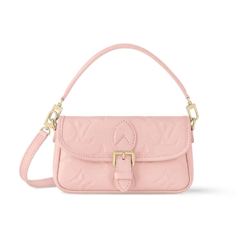 LOUIS VUITTON NANO DIANE BAG MONOGRAM EMPREINTE PINK OPALE 20CM M83566
