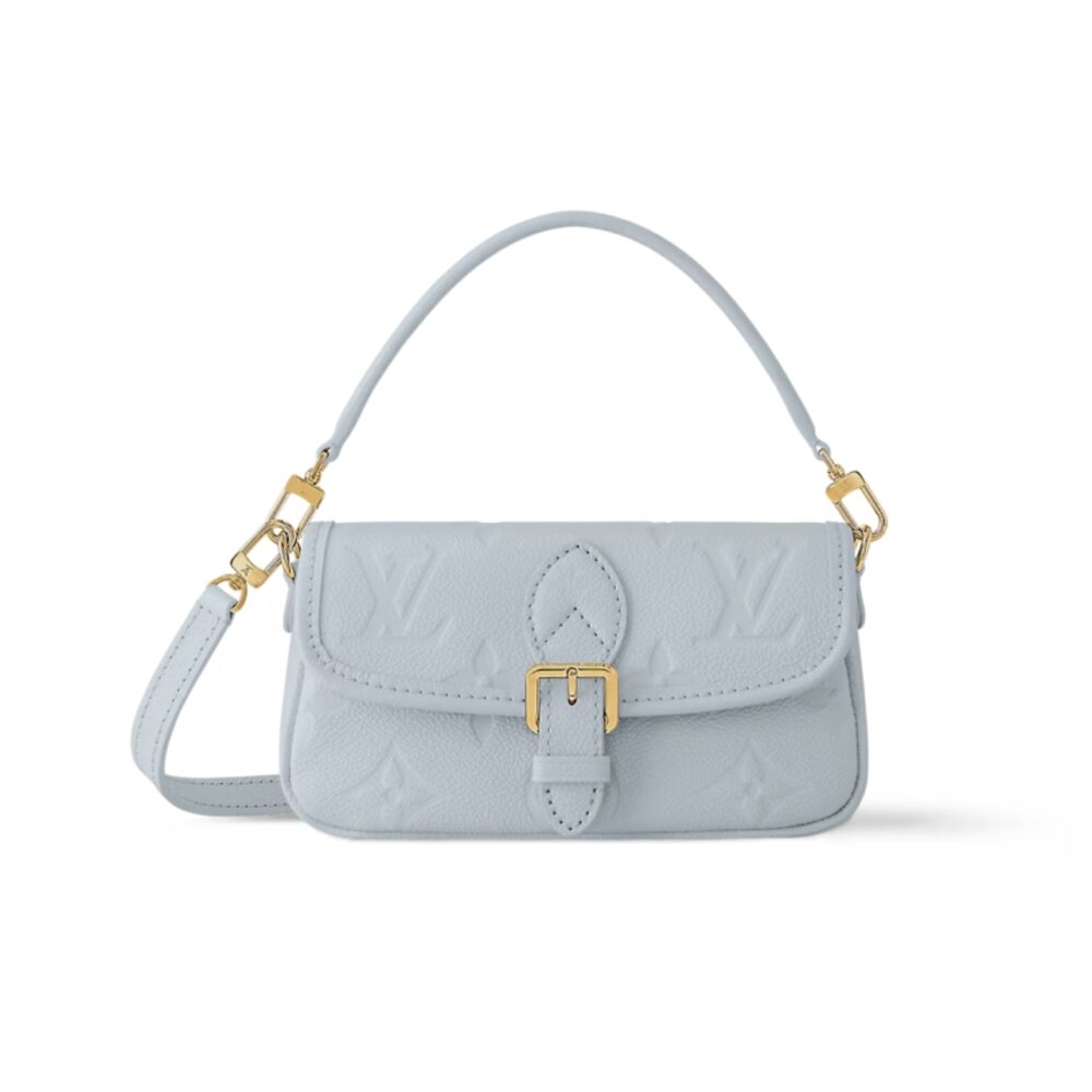 LOUIS VUITTON NANO DIANE MONOGRAM EMPREINTE LEATHER BLUE OLYMPE 18CM M83592