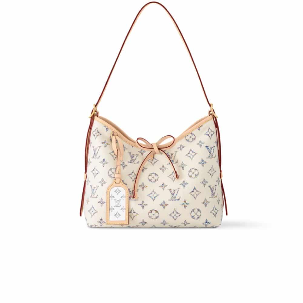 LOUIS VUITTON CARRYALL PM MULTICOLOR BEIGE 29CM M24707