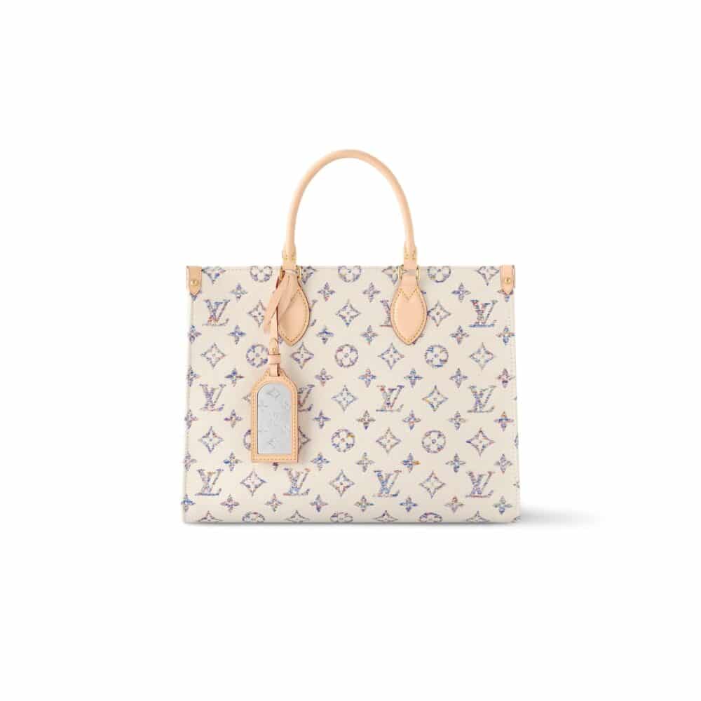 LOUIS VUITTON ONTHEGO MM MULTICOLOR BEIGE 35CM M24708