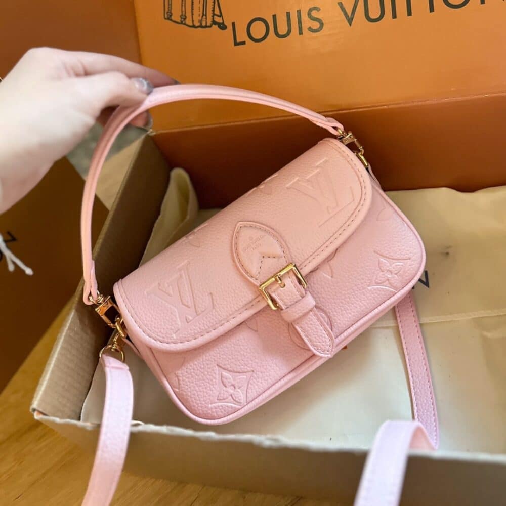 LOUIS VUITTON NANO DIANE BAG MONOGRAM EMPREINTE PINK OPALE 20CM M83566 - Image 2
