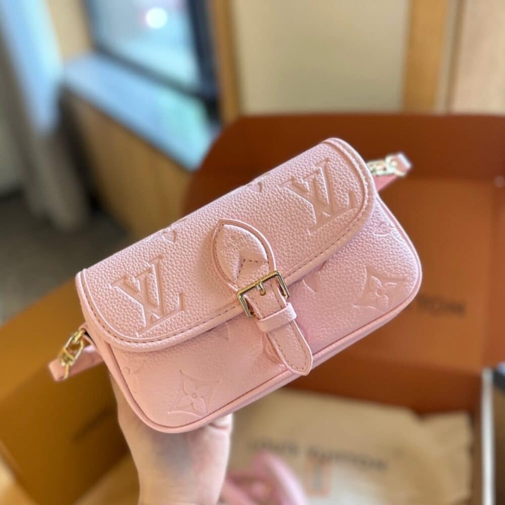 LOUIS VUITTON NANO DIANE BAG MONOGRAM EMPREINTE PINK OPALE 20CM M83566 - Image 3