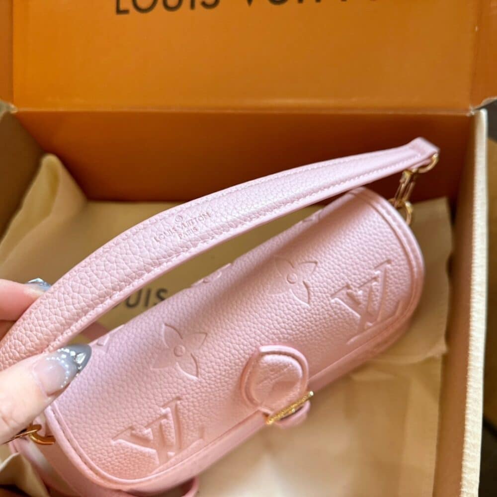 LOUIS VUITTON NANO DIANE BAG MONOGRAM EMPREINTE PINK OPALE 20CM M83566 - Image 4