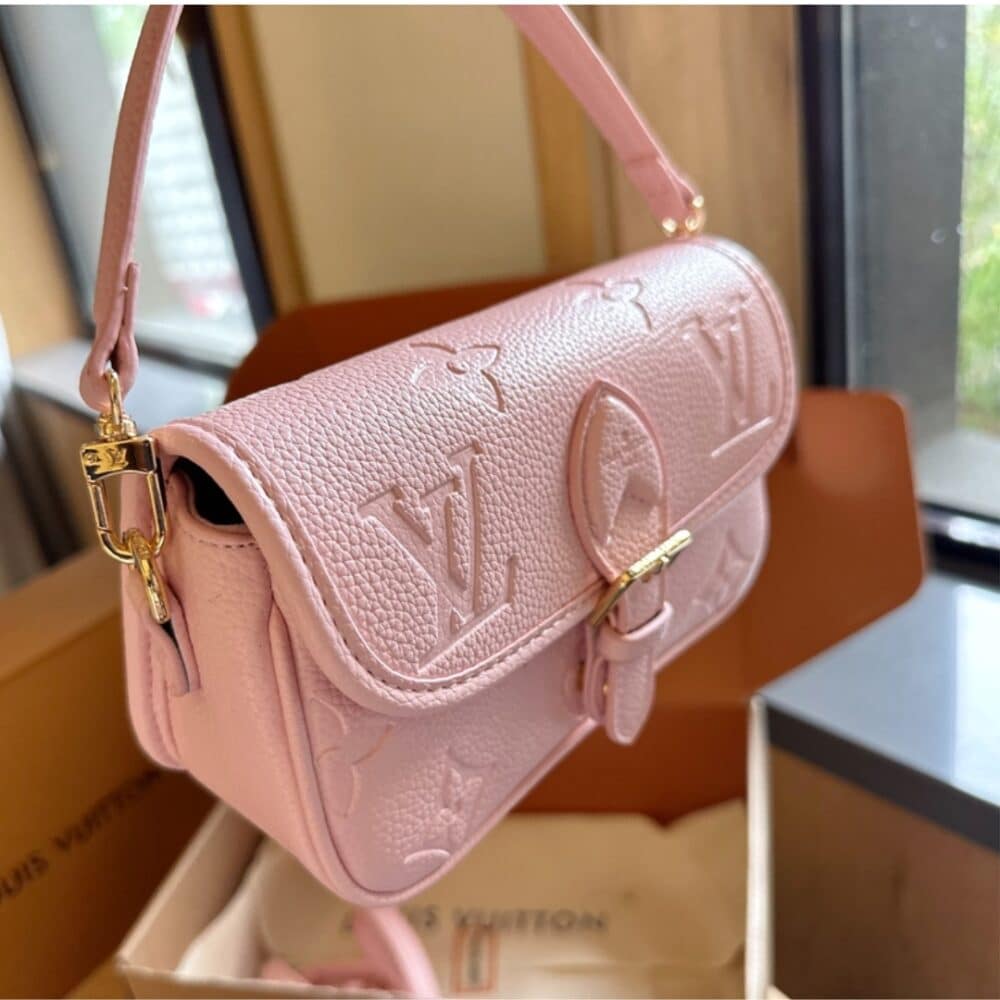 LOUIS VUITTON NANO DIANE BAG MONOGRAM EMPREINTE PINK OPALE 20CM M83566 - Image 5
