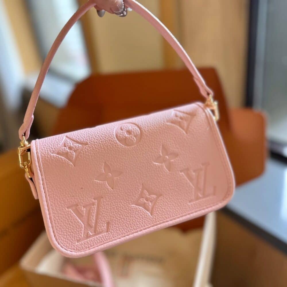 LOUIS VUITTON NANO DIANE BAG MONOGRAM EMPREINTE PINK OPALE 20CM M83566 - Image 6