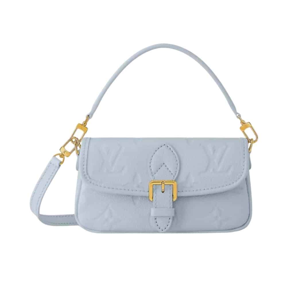 LOUIS VUITTON NANO DIANE MONOGRAM EMPREINTE LEATHER BLUE OLYMPE 18CM M83592