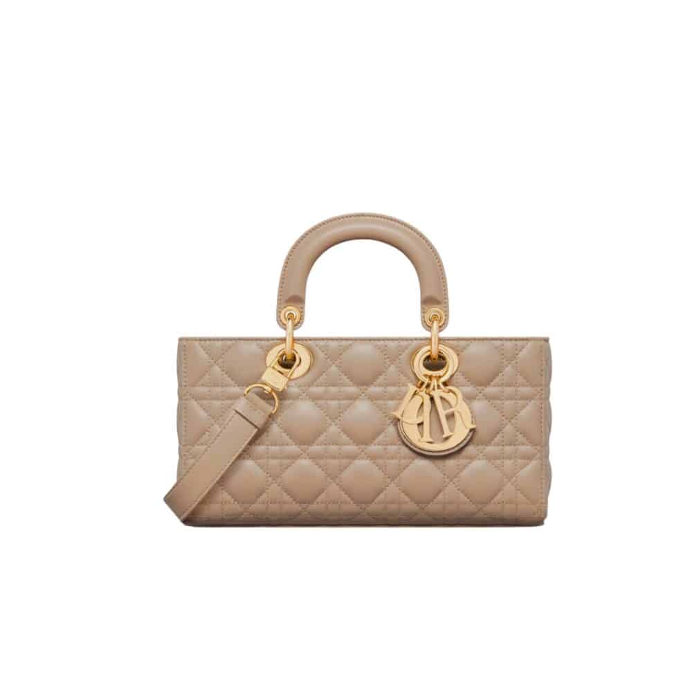DIOR MEDIUM LADY D JOY BAG CANNAGE BEIGE 26CM M0540ONGE M51U