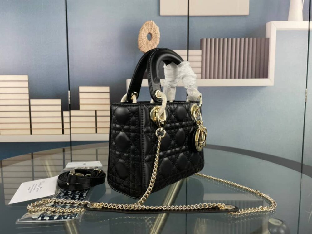 Alternative view of DIOR MINI LADY BAG CANNAGE BLACK 17CM M0505ONGE M900
