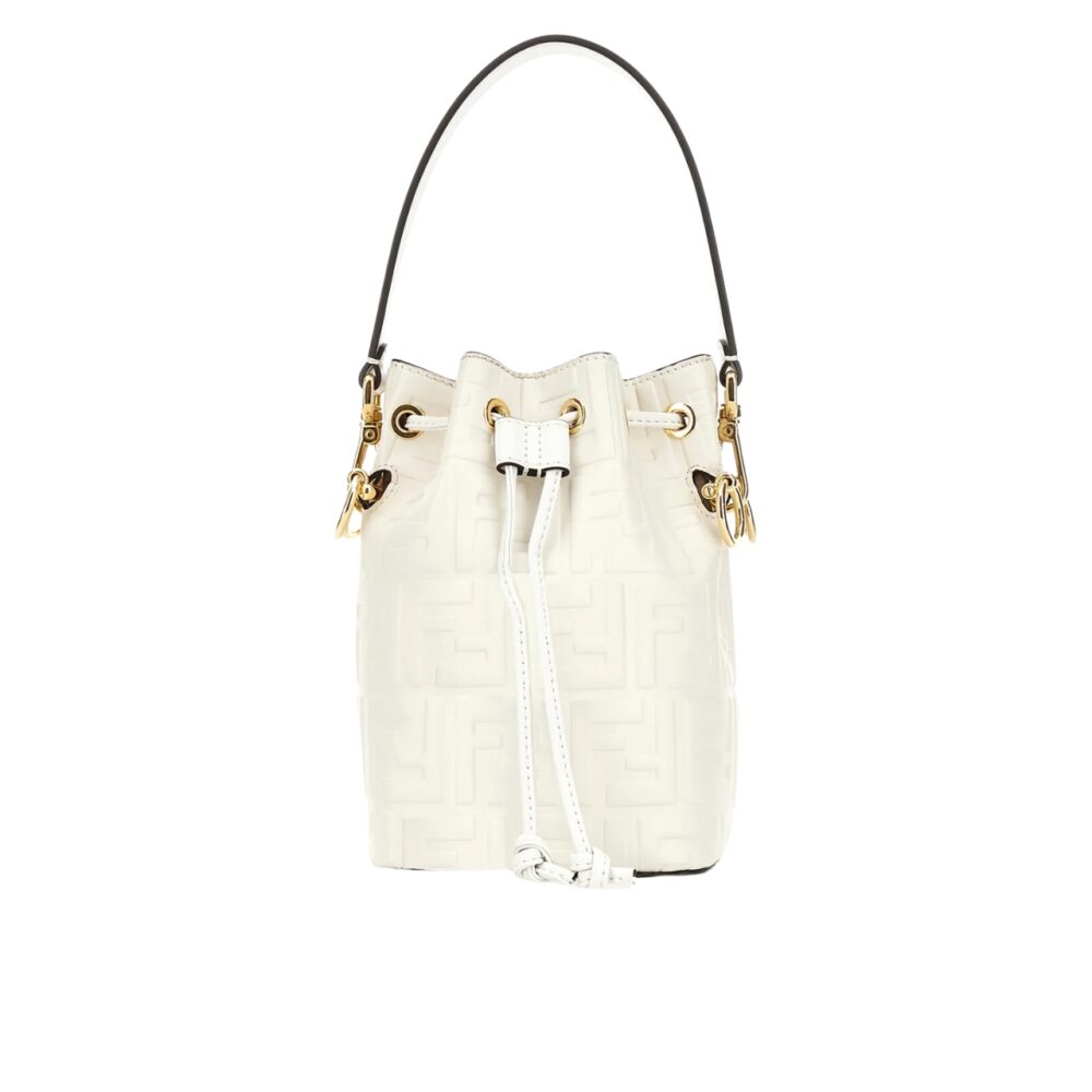 FENDI MON TRESOR MINI BUCKET BAG WHITE 16CM