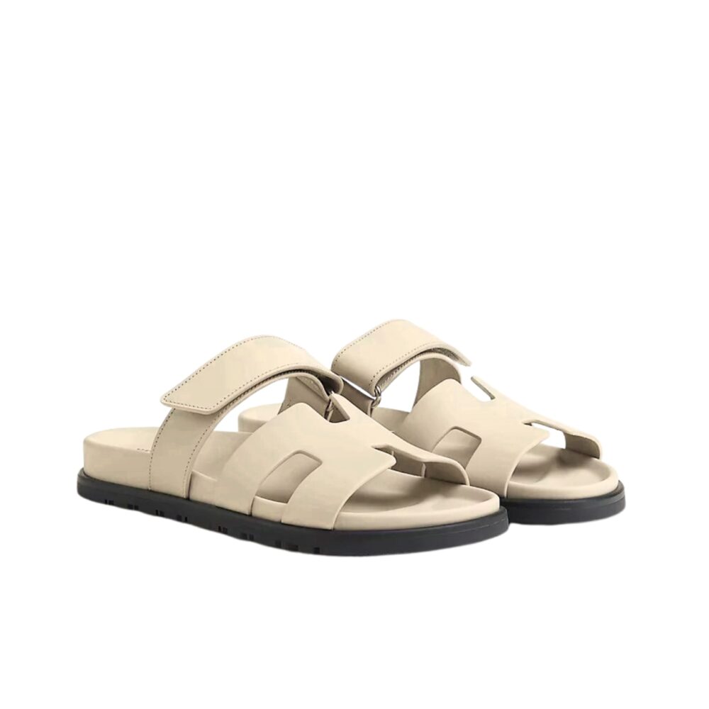 HERMES CHYPRE SANDAL CALFSKIN BEIGE