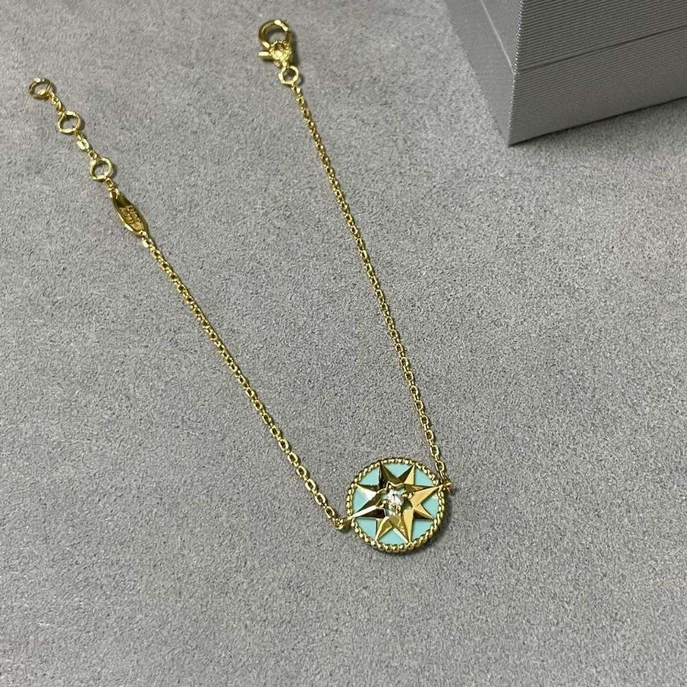 Alternative view of DIOR ROSE DES VENTS BRACELET YELLOW GOLD AND TURQUOISE JRDV95002_0000