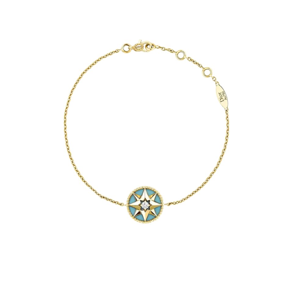 DIOR ROSE DES VENTS BRACELET YELLOW GOLD AND TURQUOISE JRDV95002_0000